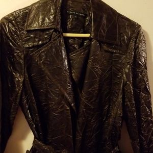 Belted brown trench coat size M